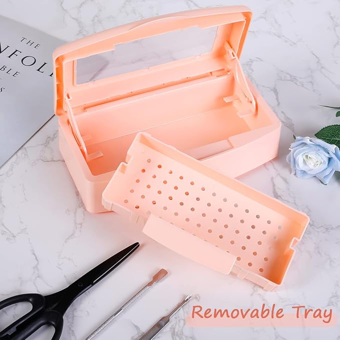 Gusnilo Sterilizer Box Nail Tool Disinfectant Jar Plastic Disinfectant - Image 6