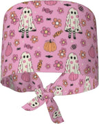 Adjustable Scrub Cap with Buttons & Sweatband, Working Hat with Elastic Tie Back - Image 9