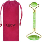 AECW Natural Jade Roller for Face Eyes Tool Jade Facial Roller Noiseless Facial by AECW