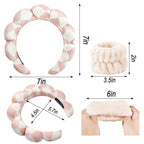 Zkptops Spa Headband for Washing Face Wristband Set Sponge Makeup Skincare - Image 6