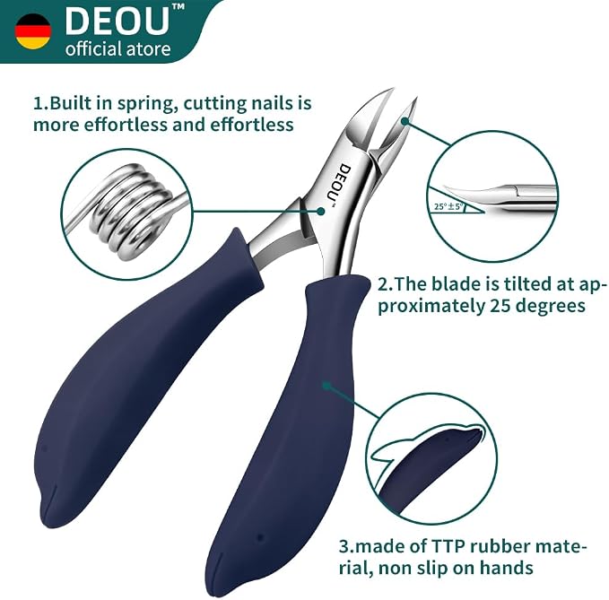 DEOU Podiatrist Toenail Clippers Ingrown Toenail Tools - Image 3