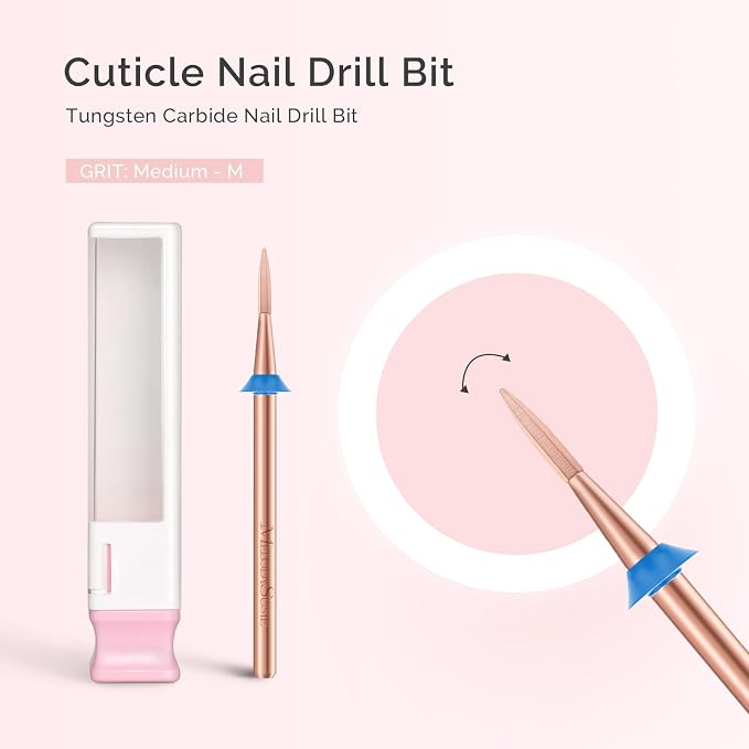 MelodySusie Flame Hexagon Nail Drill Bit, Professional Safety Carbide Under - Image 2