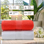 Cotton Bath Towels Set, 2-Piece Set Super Absorbent Quick Drying, Suitable - Image 3