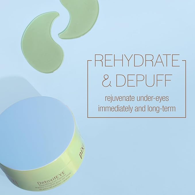 Pixi DetoxifEYE Depuffing Hydrogel Under-Eye Patches, Hyaluronic Acid & Caffeine - Image 2