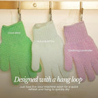 Bare Botanics 4 Pack Lavender Exfoliating Shower Gloves - Image 5