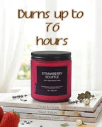 Strawberry Soufflé Home Scented Candles, 13oz Organic Soy Wax, 76-Hour Clean - Image 3