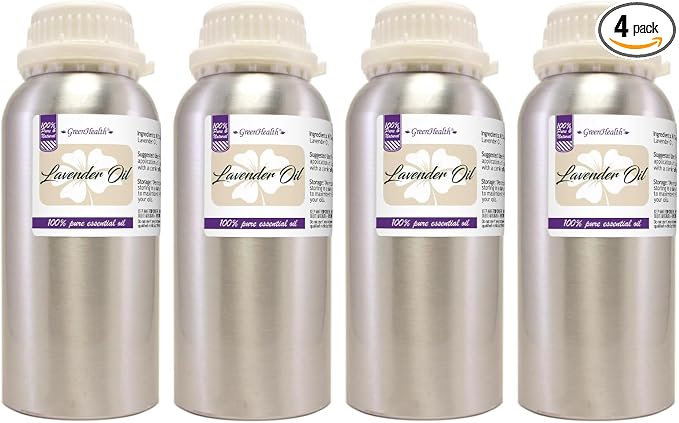 2 Bottles – GreenHealth Lavender Essential Oil – 16 fl oz Each – 100% Pure & by Greenals