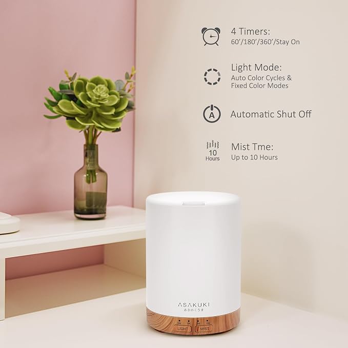 ASAKUKI Essential Oil Diffuser for Home, 300 ml Humidifier - Image 3