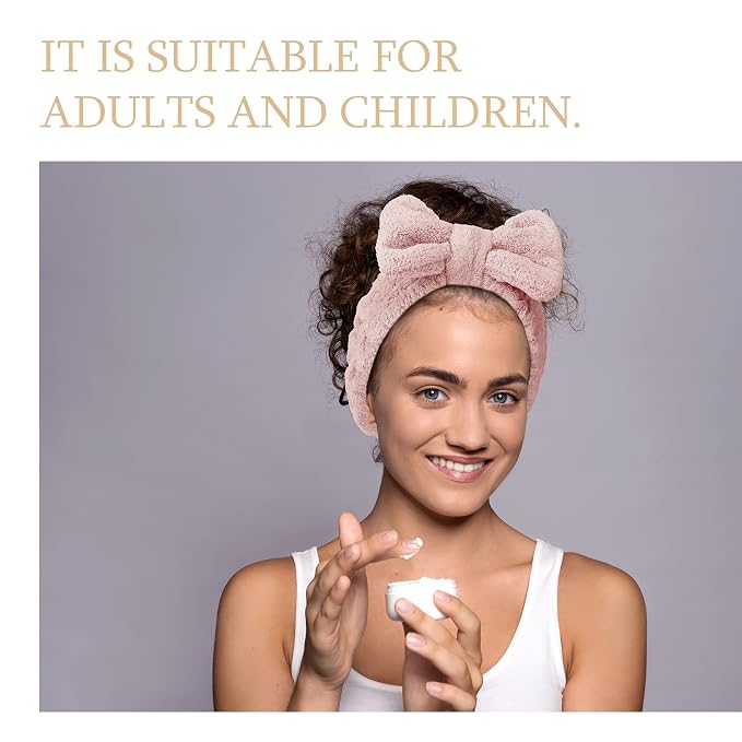 3 Pieces Makeup Headband with Bow Spa Headband - Image 6