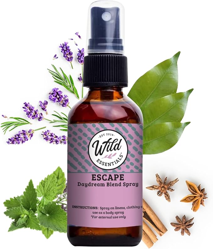 Wild Essentials All Natural Essential Oil Sprays, 2 Ounce, Organic Witch Hazel by WildEssentials