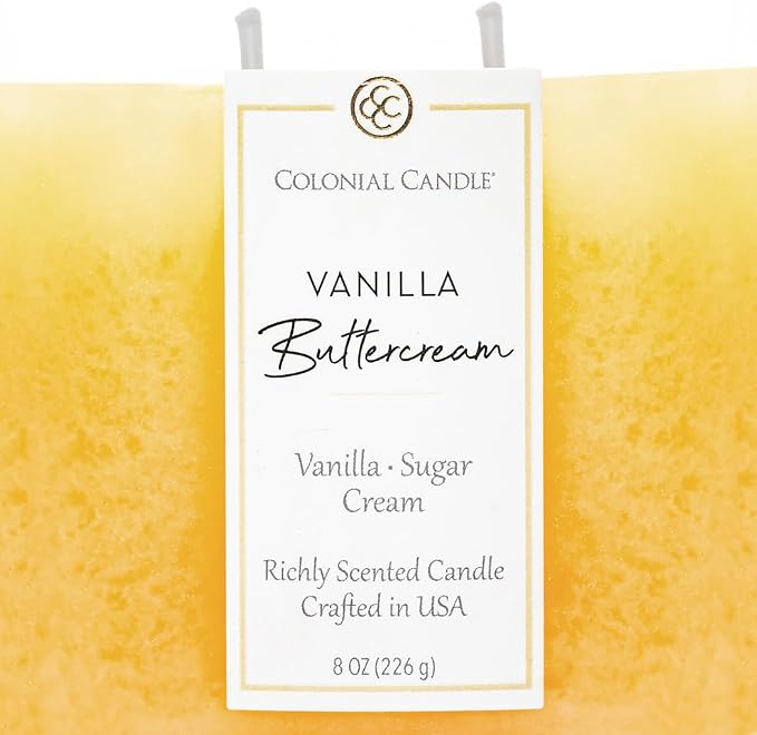 Colonial Candle Vanilla Buttercream Scented Candle Jar, Highly Fragranced - Image 5