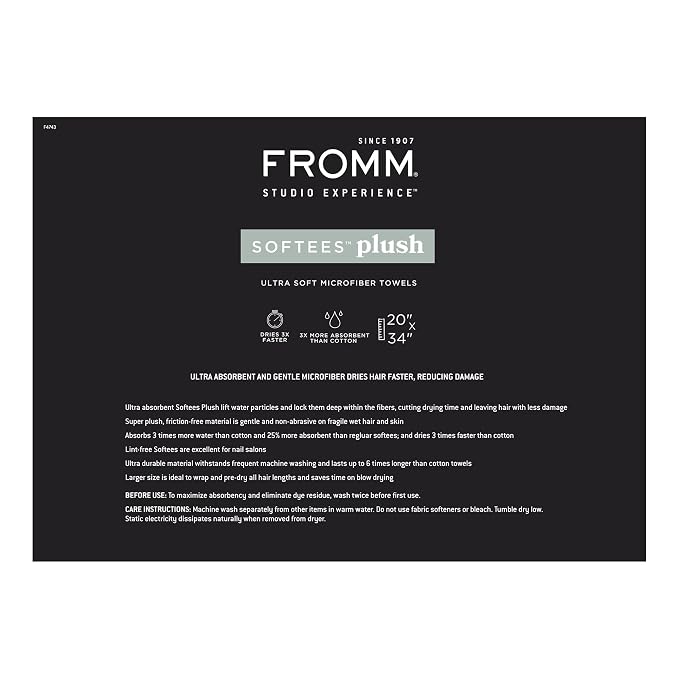 Fromm Softees Plush Microfiber Salon Hair Towels - Image 6