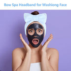 Ondder Spa Headbands for Women, Bow Makeup Skincare Headbands for Washing Face - Image 6