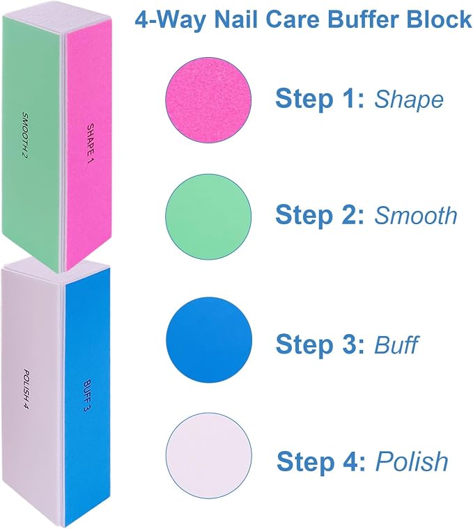4 Way Nail Buffer Block, Nail Shine Buffers Blocks Files - Image 3