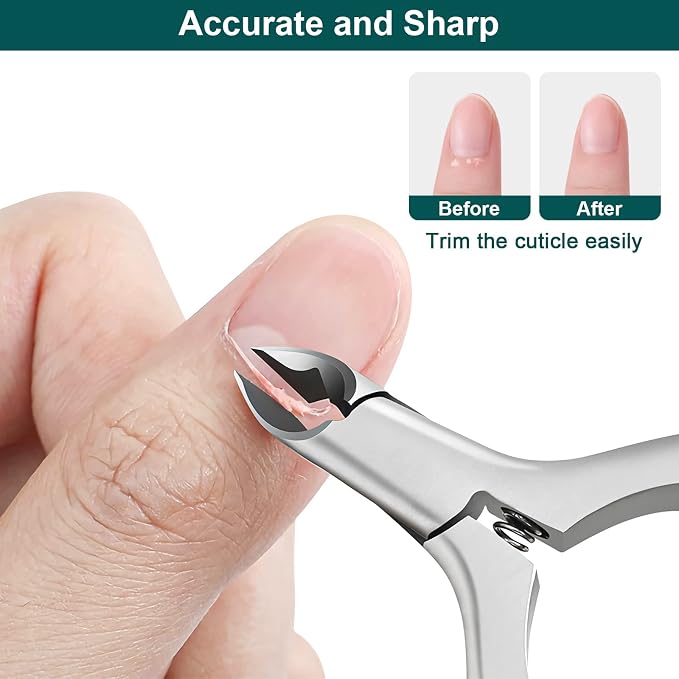 CGBE Cuticle Trimmer, 3/4 Jaw Extremely Sharp Cuticle Nippers, Professional - Image 4
