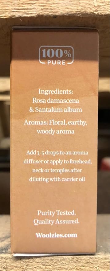 Woolzies Pure Fresh Essential Oil Blend | Rose & Sandalwood Therapeutic Grade - Image 2