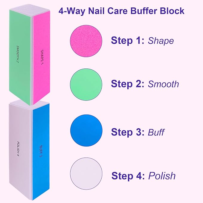 4 Way Nail Buffer Block, Nail Shine Buffers Blocks Files - Image 5