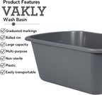 Vakly Wash Basins – Rectangular Plastic Hospital Bedside Soaking Tub - Image 4