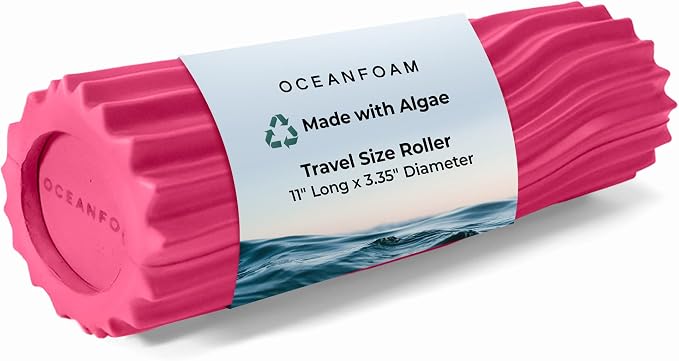 Oceanfoam Ripple Travel Foam Roller Firm Mini Foam Roller by Oceanfoam