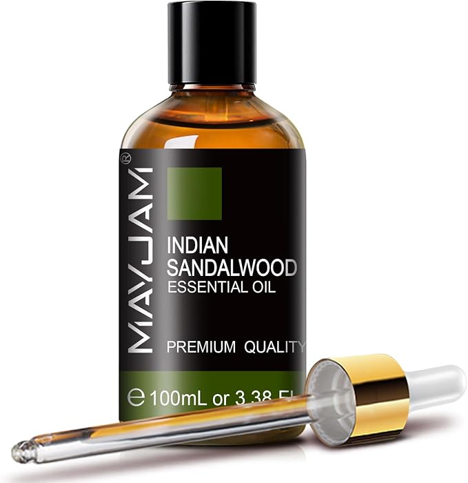 MAYJAM Indian Sandalwood Essential Oils 3.38 FL.OZ Pure Indian Sandalwood Oil by MAYJAM