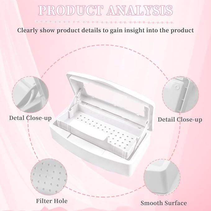 Nail Tool Sterilizer Box, Plastic Sterilizing Tray, Plastic Clean Sterilizing - Image 5