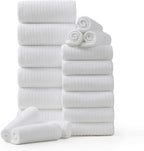 18 Piece Family Bath Towel Set Include 6 Bath Towels, 6 Hand Towels and 6 by Hailea