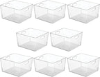 mDesign Large Modern Stackable Plastic Storage Organizer Bin Basket - Image 7