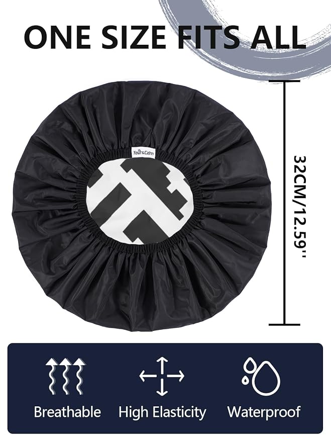 Years calm Men Shower Cap Reusable Waterproof, Dual-Layer Design, Double-Sided - Image 5