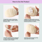 Natural Loofah Exfoliating Body Scrubber, Bath Shower Loofah Sponge - Image 3