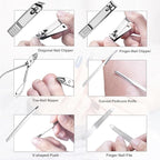 Yougai Nail Clippers set for Men and Womens Gift Manicure Set 18 Pieces - Image 4
