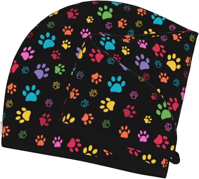 Colorful Paw Pattern Hair Towel Wrap Microfiber Fast Drying Hair Turban - Image 6