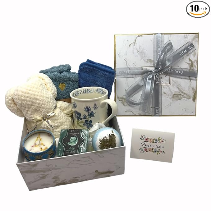 Spa Gift Baskets for Women, Luxury Self Care Gifts for Mom, Get Well Soon Gifts by BEECOGIF2U