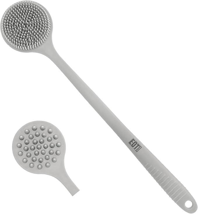 Bendable Long Handled Silicone Body Brush & Hair Scrubber by EOTWellness