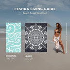 FESHKA Sand Proof Turkish Beach Towel – Oversized, Quick Dry & Lightweight - Image 4