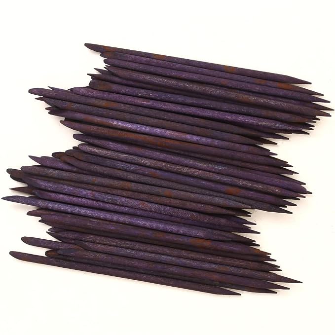 100 Pcs Orange Wood Nail Sticks Double Sided Multi Functional Cuticle Pusher - Image 4