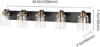 SOLFART 5 Lights Vintage Vanity Lighting Over Mirror Brass Bathroom Vanity - Image 4