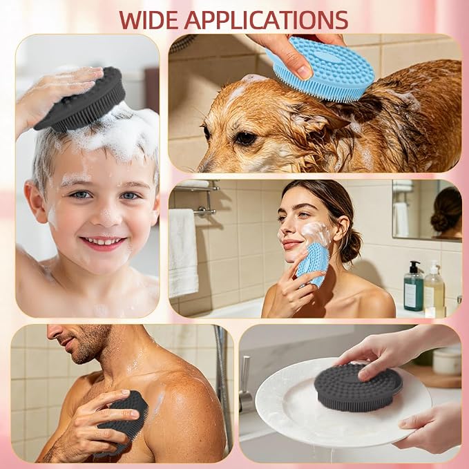 Silicone Body Scrubber 2 Pack Silicone Loofah Exfoliating Body Scrubber Soft - Image 7