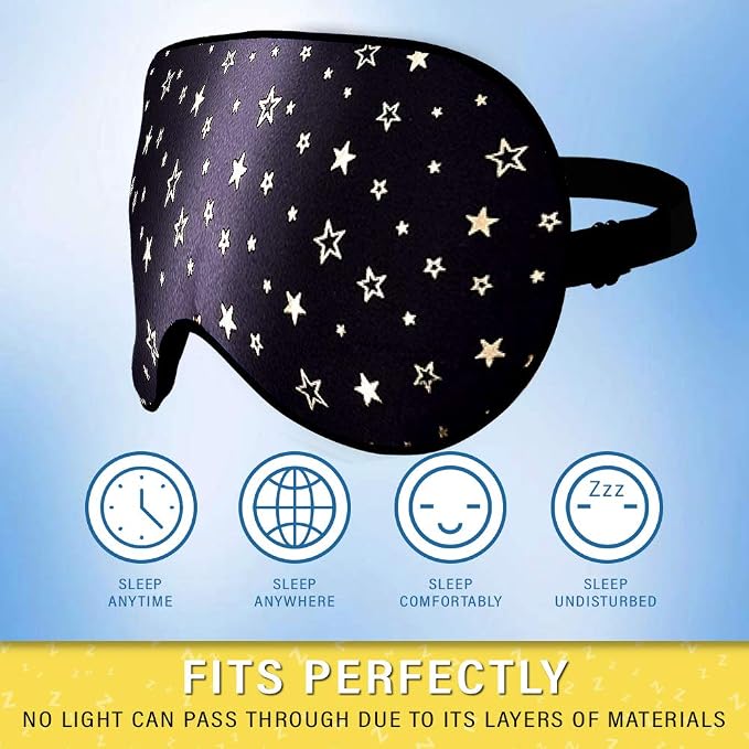 Silk Sleep Eye Mask for Men Women, Comfortable Super Soft Eye Mask - Image 3
