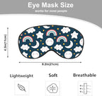 Cute Sky Night Eye Mask Sleeping Mask Moon Clouds Rainbows Stars Sleep Masks - Image 2