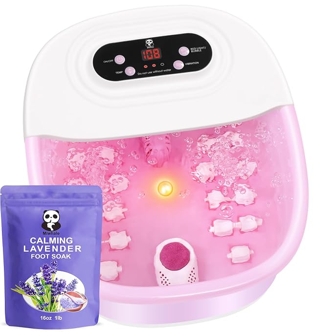 Foot Spa Bath Massager with Heat Bubbles and Vibration Massage and Jets - Image 8