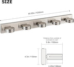 Brushed Nickel Bathroom Light Fixtures Over Mirror, 5-Light Bathroom Vanity - Image 4