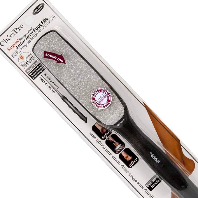 Checi Autoclave Sanitize and Sterilize Dual Coarse and Medium Foot File Carded by Unknown