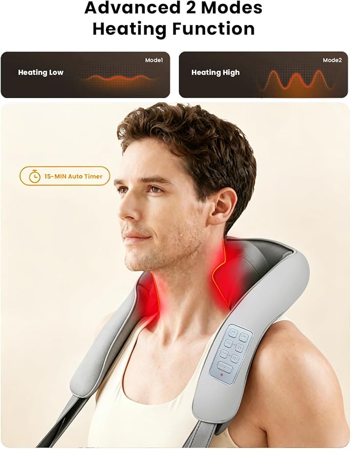 Shiatsu Neck Massager with Heat - Image 5