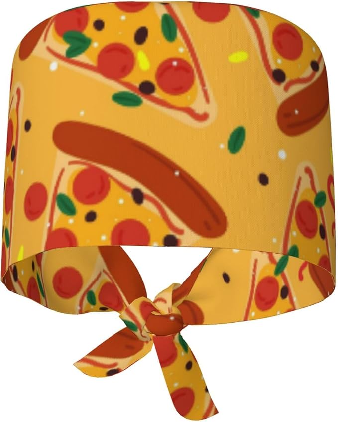 Adjustable Scrub Cap with Buttons & Sweatband, Working Hat with Elastic Tie Back - Image 9