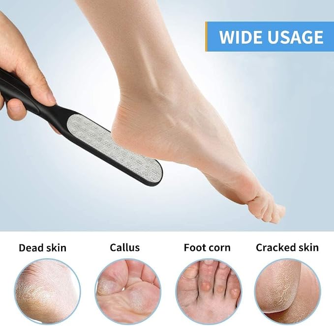 Fu Store 2 Pack Foot Files Callus Remover Stainless Steel Foot Rasp and Dual - Image 3