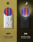 Night Lights Auto Sensor Purple Orange Night Light Gradient Color Stripe Round - Image 6