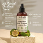 BARE BOTANICS 8 oz Moisturizing Mint Body Oil - Image 3