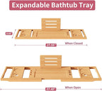 Bathtub Tray, Bath Tray for Tub, Bath Tub Tray Wood, Bath Caddy Tray for Bathtub - Image 5