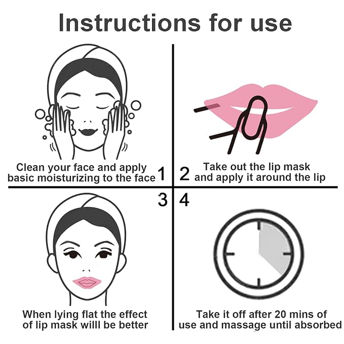 Permotary 30 PCS Collagen Lip Mask Crystal Mouth Care Gel Pads - Image 7