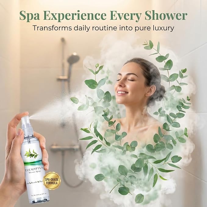Eucalyptus Shower Spray, Essential Oil Mist - Image 2